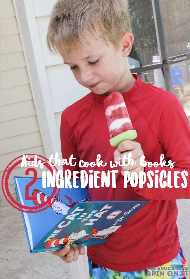 Cat in the Hat inspired 2 Ingredient Popsicles