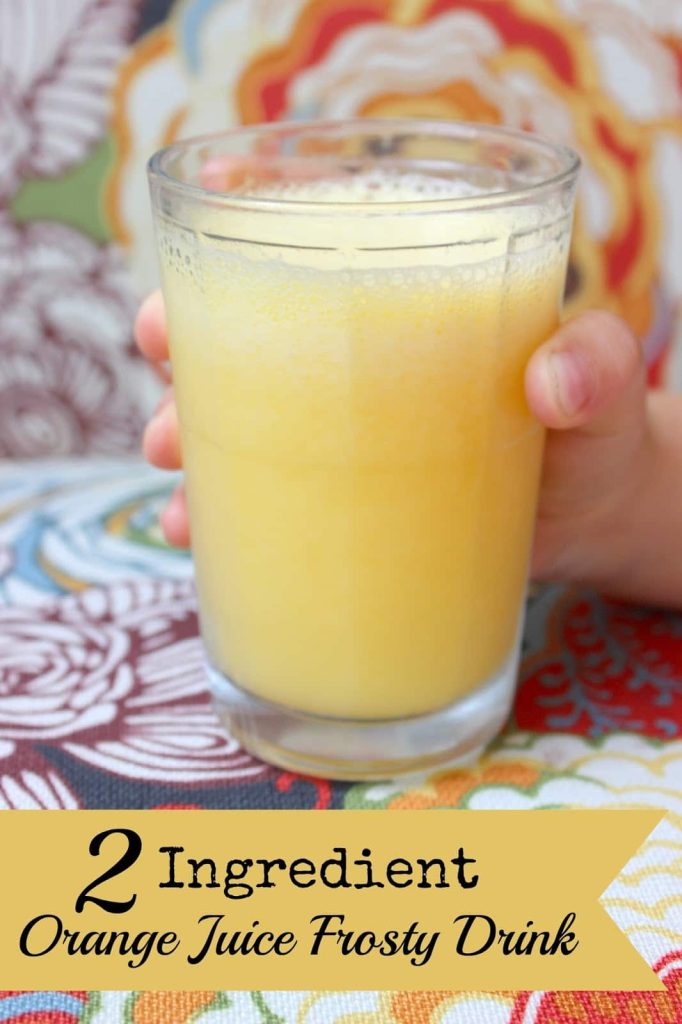 2 Ingredient Orange Juice Frosty Drink + Math, Writing, and Literacy Connections for Kids #SundaySupper