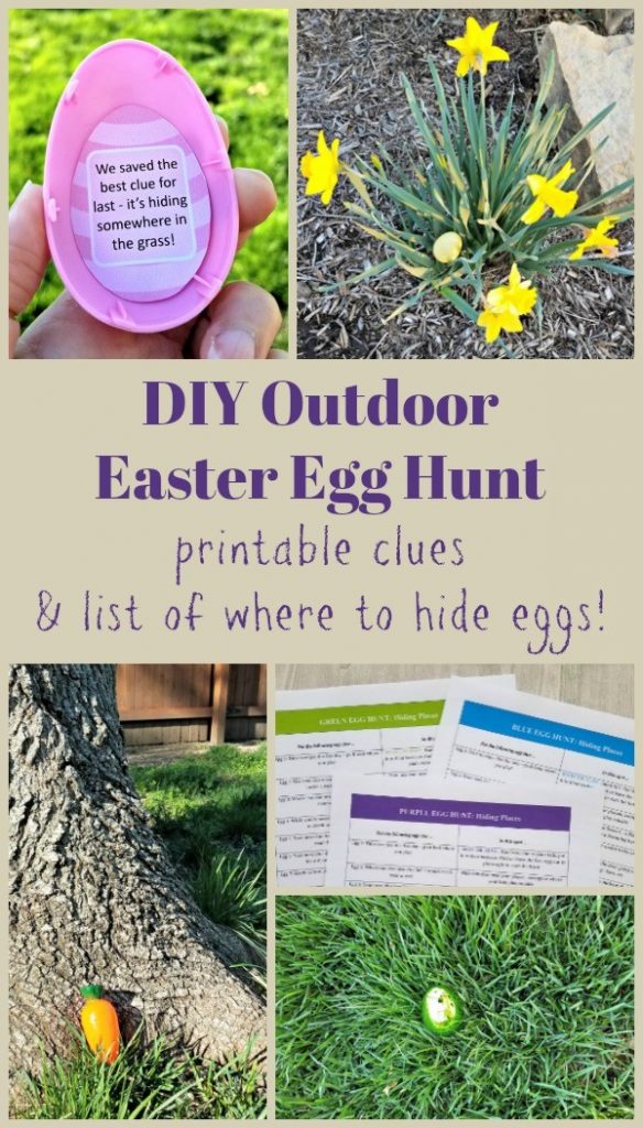 Outdoor Easter Egg Hunt with Printable Clues