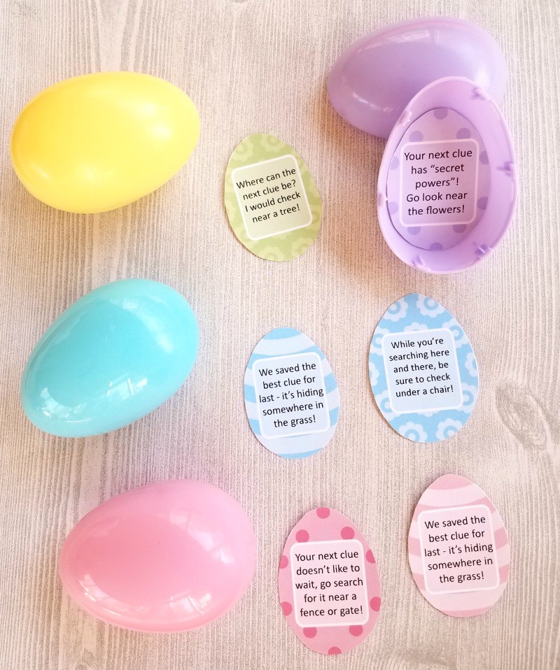 Printable riddles for an Easter Egg Hunt outside