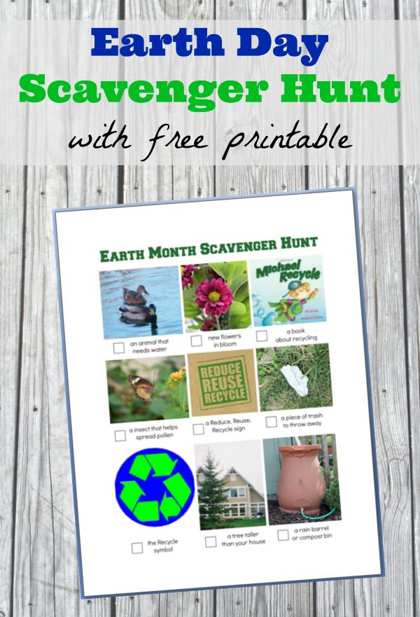 Earth Day Scavenger Hunt & Activities (free printable!)