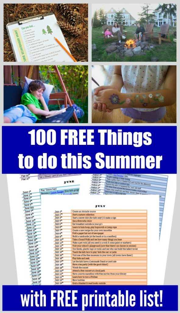 100+ Free Summer Activities for Kids