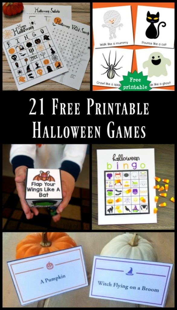 21 Free Printable Halloween Games for Kids