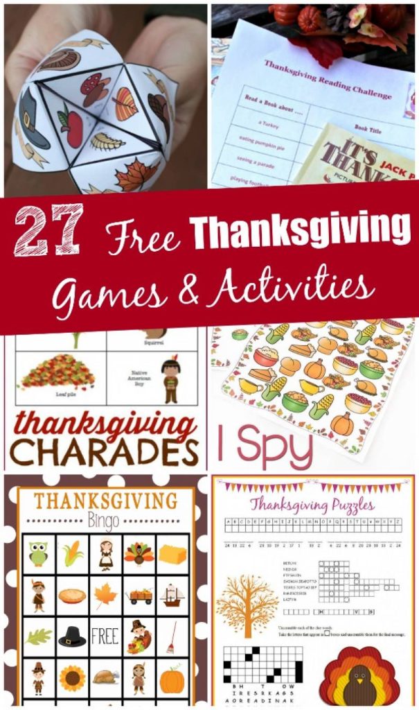 27 Free Printable Thanksgiving Games & Activities