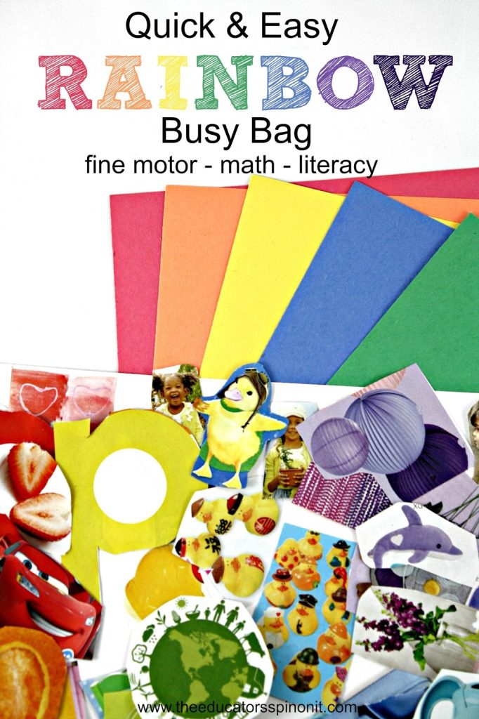 Quick and Easy Rainbow Busy Bag for Kids