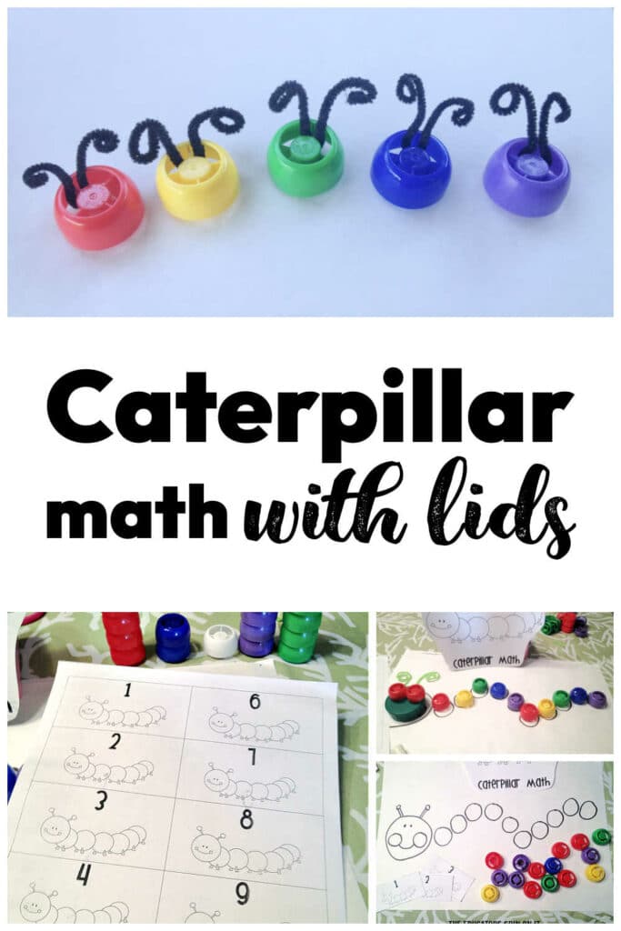 Caterpillar Math with Recycled Lids